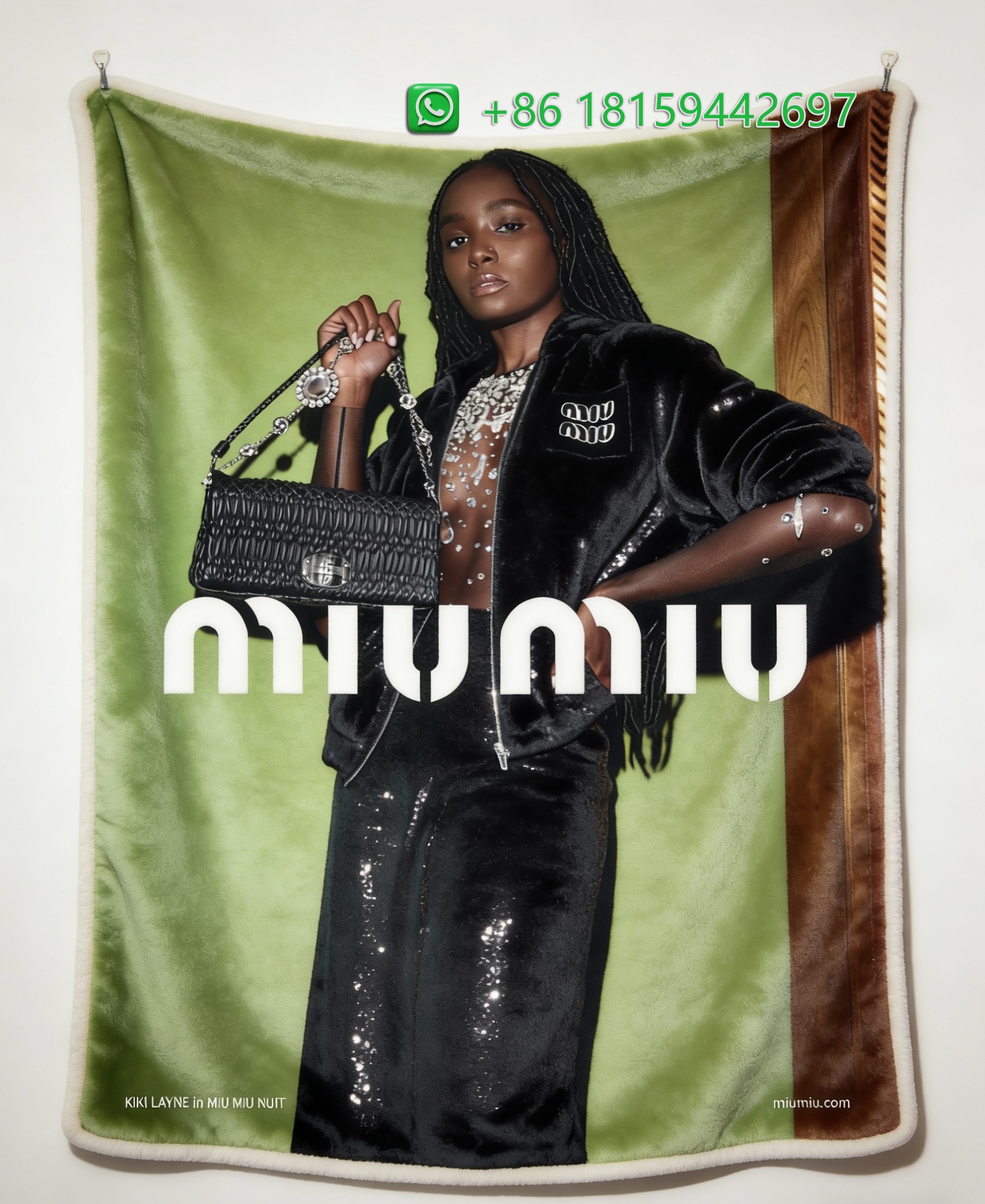 Miumiu Throw Blankets